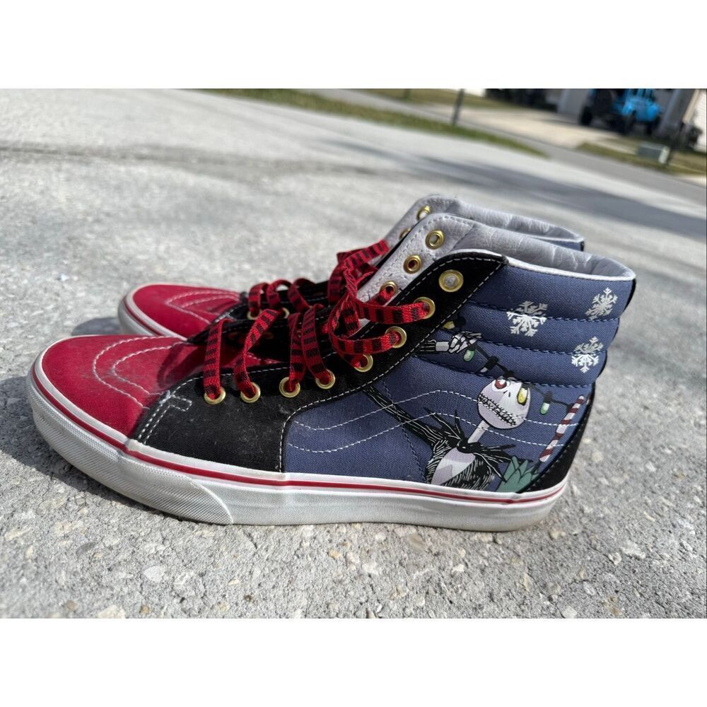 Vans Men's Size 10 Nightmare Before Christmas Sk8 High Shoes Jack Skellington - Picture 3 of 16